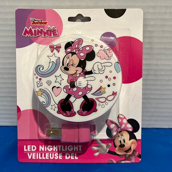 Minnie Mouse Disney Junior Night Light Plug in LED Night Light Lamp Pink… - Picture 1 of 2